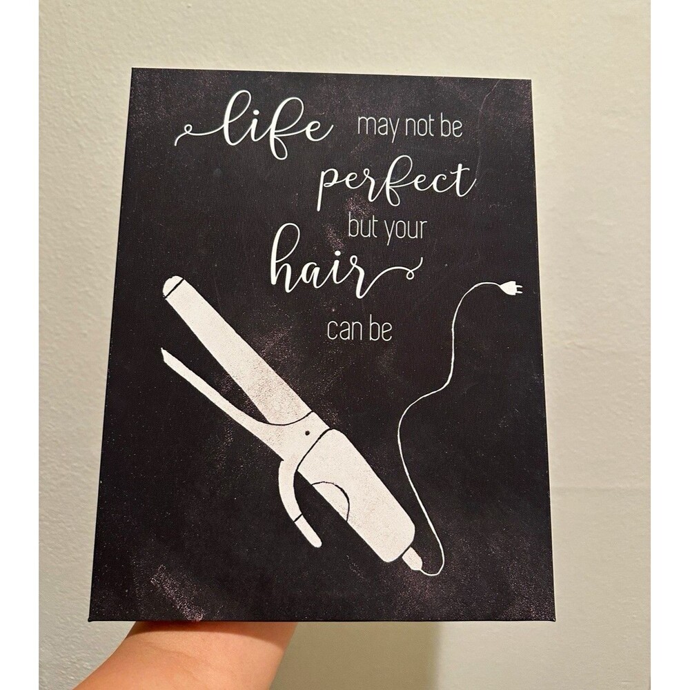 Inspirational Hair Quote Wall Print Poster, Vertical, Black & White